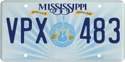 MS license plate VPX483