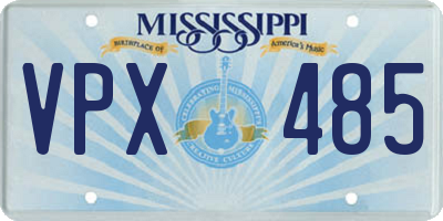 MS license plate VPX485