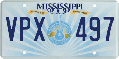 MS license plate VPX497