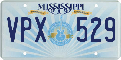 MS license plate VPX529