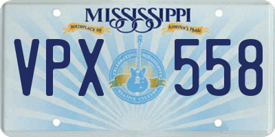 MS license plate VPX558