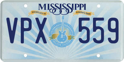 MS license plate VPX559