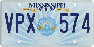 MS license plate VPX574