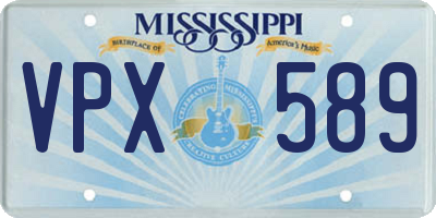 MS license plate VPX589