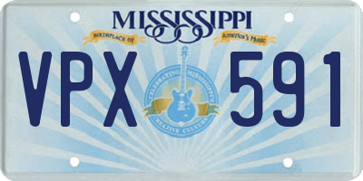 MS license plate VPX591