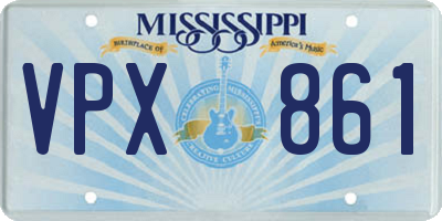 MS license plate VPX861