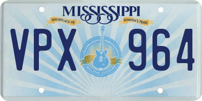 MS license plate VPX964