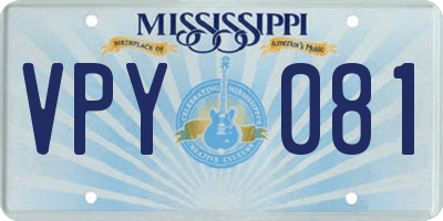 MS license plate VPY081