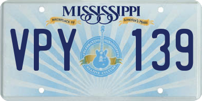 MS license plate VPY139