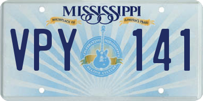 MS license plate VPY141