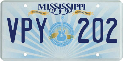MS license plate VPY202