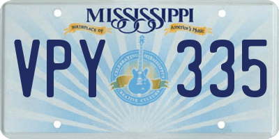 MS license plate VPY335