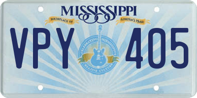 MS license plate VPY405