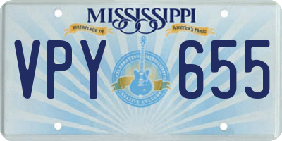 MS license plate VPY655