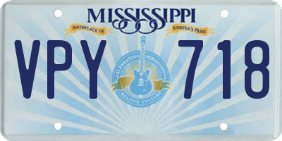 MS license plate VPY718