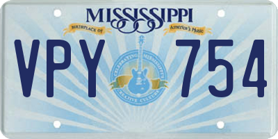 MS license plate VPY754