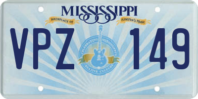 MS license plate VPZ149