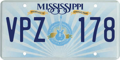MS license plate VPZ178