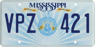 MS license plate VPZ421