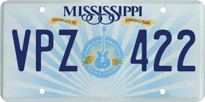 MS license plate VPZ422