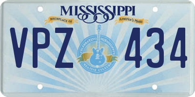 MS license plate VPZ434