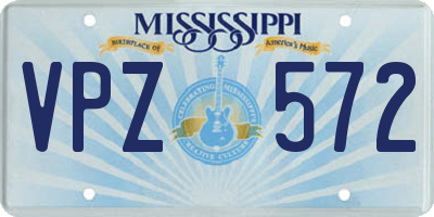 MS license plate VPZ572