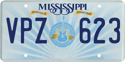 MS license plate VPZ623