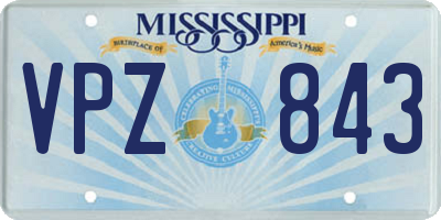 MS license plate VPZ843