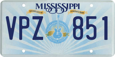 MS license plate VPZ851
