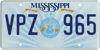 MS license plate VPZ965
