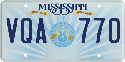MS license plate VQA770
