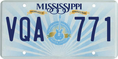 MS license plate VQA771