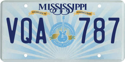 MS license plate VQA787