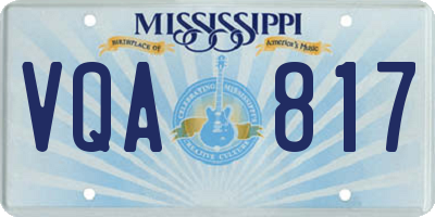 MS license plate VQA817