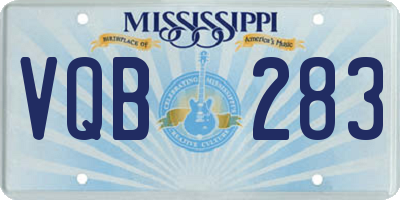 MS license plate VQB283