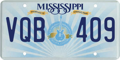 MS license plate VQB409