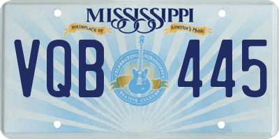 MS license plate VQB445