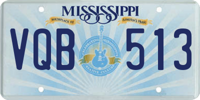 MS license plate VQB513