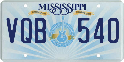 MS license plate VQB540