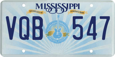 MS license plate VQB547