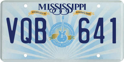 MS license plate VQB641