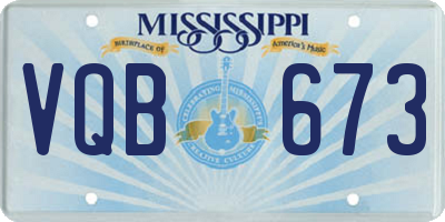 MS license plate VQB673