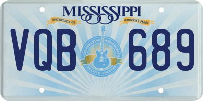 MS license plate VQB689