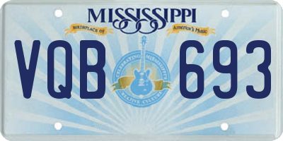 MS license plate VQB693