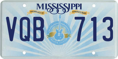 MS license plate VQB713