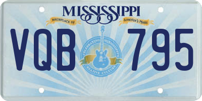 MS license plate VQB795