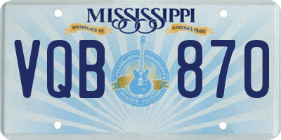 MS license plate VQB870