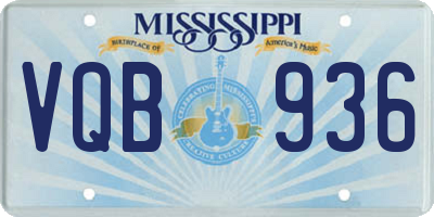 MS license plate VQB936