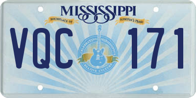 MS license plate VQC171