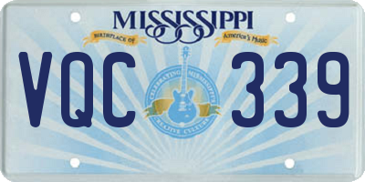 MS license plate VQC339